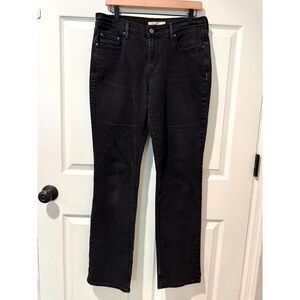Levi's 505 Straight Leg Jeans Black 10 Womens Minimal Classic
